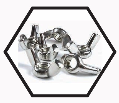 Wing Nuts – Hand Tightening Nuts for Quick Assembly and Tool‑Free Adjustment in Clamping, Fixtures, DIY and Light Industrial Uses – Mild Steel and Stainless Steel Construction, Metric and Inch Threads, Ergonomic Wings